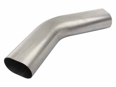 Pypes PVM41 3 Inch Oval 45 Degree Horizontal Exhaust Bend Low-Profile Ground Clearance / Pypes Performance Exhaust PVM41 Exhaust Tubing