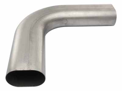 Pypes PVM42 3 Inch Oval 90 Degree Horizontal Exhaust Bend Low-Profile Ground Clearance / Pypes Performance Exhaust PVM42 Exhaust Tubing