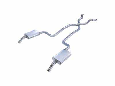 Pypes SCC10T 2.5" Crossmember Back w/X-Pipe Exhaust 74-81 Corvette C3 Split Rear Dual Exit 2.5-inch / Pypes Exhaust SCC10T Crossmember-Back Exhaust