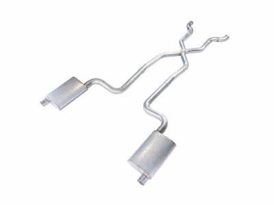 Pypes SCC12V 2.5" Crossmember Back w/X-Pipe Exhaust 68-73 Corvette C3 Split Rear Dual Exit 2.5-inch / Pypes Exhaust SCC12V Crossmember-Back Exhaust