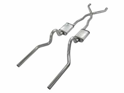 Pypes SFC01V 2.5" Crossmember Back w/X-Pipe Exhaust 67-70 Cougar Split Rear Dual Exit 2.5-inch / Pypes Exhaust SFC01V Crossmember-Back Exhaust