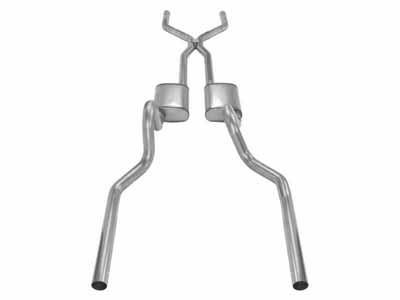 Pypes SFM43 2.5" Crossmember Back w/H-Pipe Exhaust 65-70 Mustang Split Rear Dual Exit 2.5-inch / Pypes Exhaust SFM43 Crossmember-Back Exhaust
