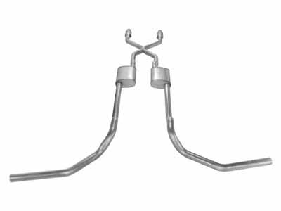 Pypes SFT965E 2.5" Crossmember Back w/X-Pipe Exhaust System 75-76 Ford Truck / Pypes Exhaust SFT965E Crossmember-Back Exhaust