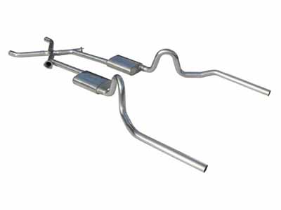 Pypes SGA11R 2.5" Crossmember Back w/Xchange Exhaust 64-72 A-Body Split Rear Dual Exit 2.5-inch / Pypes Exhaust SGA11R Crossmember-Back Exhaust