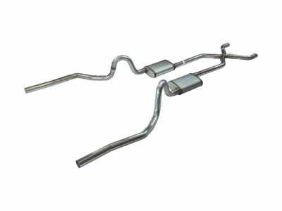 Pypes SGA12R30 2.5" Crossmember Back w/X-Pipe Exhaust System 70-71 GTO/68-72 442 / Pypes Exhaust SGA12R30 Crossmember-Back Exhaust