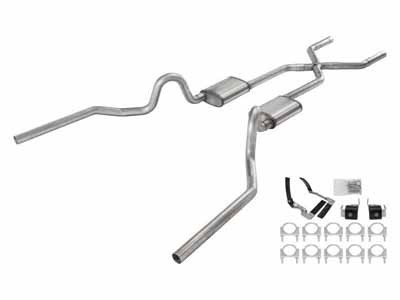 Pypes Exhaust SGA18T 1968-72 Olds 442 Crossmember-Back Valance Exit Xpipe Turbo Pro Muffler SGA18T / Pypes Exhaust SGA18T Crossmember-Back Exhaust