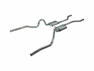 Pypes SGA29R 2.5" Crossmember Back Without X-Pipe Exhaust System 70-71 GTO/68-72 442 / Pypes Exhaust SGA29R Crossmember-Back Exhaust