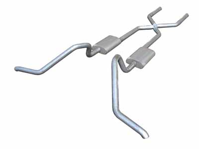 Pypes SGB10R 2.5" Crossmember Back w/X-Pipe Exhaust 65-70 B-Body Split Side Dual Exit 2.5-inch / Pypes Exhaust SGB10R Crossmember-Back Exhaust