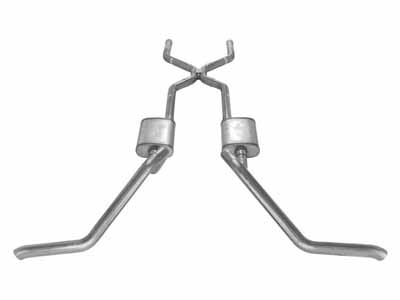 Pypes SGB40S 2.5" Crossmember Back w/H-Pipe Exhaust 65-70 B-Body Split Side Dual Exit 2.5-inch / Pypes Exhaust SGB40S Crossmember-Back Exhaust
