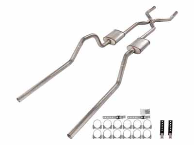 Pypes SGB45S 1965-70 Chevy Impala H-Pipe Crossmember Back Exhaust SS Rear Exit Street Pro Mufflers / Pypes Exhaust SGB45S Crossmember-Back Exhaust