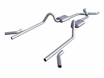 Pypes SGC10V 2.5" Crossmember Back w/X-Pipe Exhaust 55-57 Tri-Five Chevy Split Rear Dual Exit 2.5" / Pypes Exhaust SGC10V Crossmember-Back Exhaust