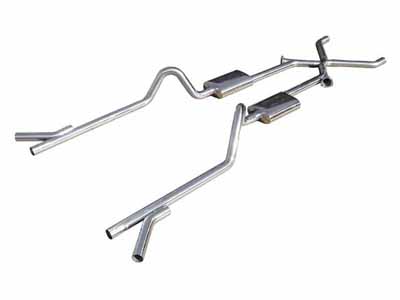 Pypes SGC11 1955-1957 Tri-Five Chevy 2.5" Crossmember Back Exhaust With X-Change X-Pipe No Mufflers / Pypes Exhaust SGC11 Crossmember-Back Exhaust