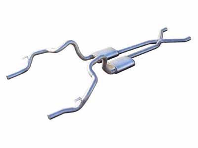 Pypes SGF11 2.5" Crossmember Back w/X-Pipe Exhaust System 70-74 F-Body Split Rear Dual Exit 2.5-inch / Pypes Exhaust SGF11 Crossmember-Back Exhaust