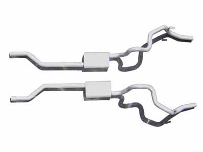Pypes SGF31T 2.5" Crossmember Back Without X-Pipe Exhaust System Split Rear Dual Exit 2.5-inch / Pypes Exhaust SGF31T Crossmember-Back Exhaust