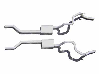 Pypes SGF31V 2.5" Crossmember Back Without X-Pipe Exhaust System Split Rear Dual Exit 2.5-inch / Pypes Exhaust SGF31V Crossmember-Back Exhaust