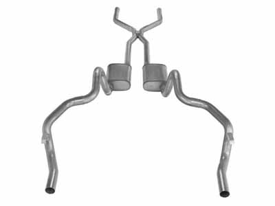 Pypes SGF41V 2.5" Crossmember Back w/H-Pipe Exhaust 70-74 F-Body Split Rear Dual Exit 2.5-inch / Pypes Exhaust SGF41V Crossmember-Back Exhaust