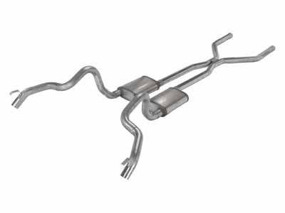 Pypes SGF43 Crossmember Back w/H-Pipe Exhaust 70-74 F-Body Split Rear Dual Quarter Exit 3-inch / Pypes Exhaust SGF43 Crossmember-Back Exhaust