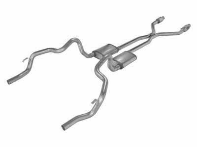 Pypes SGF941RE 2.5" Crossmember Back w/H-Pipe Exhaust 75-81 F-Body Split Rear Dual Exit 2.5-inch / Pypes Exhaust SGF941RE Crossmember-Back Exhaust