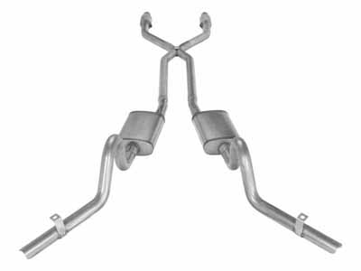 Pypes SGG920TE 2.5" Crossmember Back w/X-Pipe Exhaust System 78-88 EL Camino Exc SS / Pypes Exhaust SGG920TE Crossmember-Back Exhaust