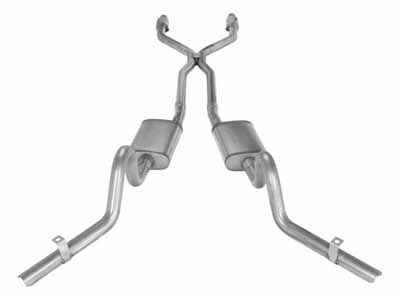 Pypes SGG940SE 2.5" Crossmember Back w/H-Pipe Exhaust System 78-88 EL Camino Exc SS / Pypes Exhaust SGG940SE Crossmember-Back Exhaust