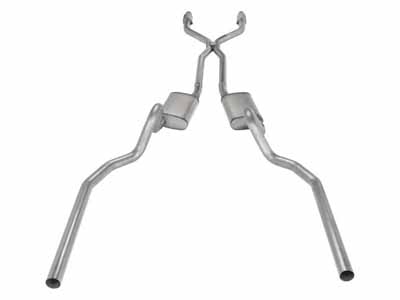Pypes SGG942VE 2.5" Crossmember Back w/H-Pipe Exhaust System 78-88 El Camino SS / Pypes Exhaust SGG942VE Crossmember-Back Exhaust