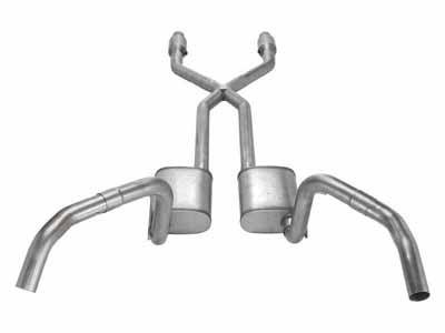 Pypes SGN975TE 2.5" Crossmember Back w/X-Pipe Exhaust 75-79 Nova Split Rear Dual Exit 2.5-inch / Pypes Exhaust SGN975TE Crossmember-Back Exhaust