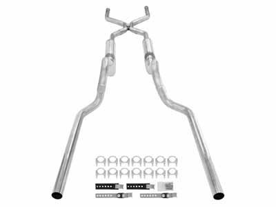 Pypes SGT74 2.5" Crossmember Back W/ H-Pipe Exhaust System 63-66 GM Truck / Pypes Exhaust SGT74 Crossmember-Back Exhaust