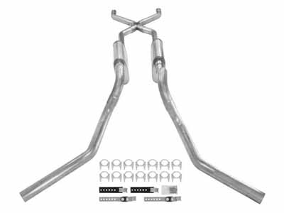 Pypes SGT75 2.5" Crossmember Back W/ X-Pipe Exhaust System 63-66 GM Truck / Pypes Exhaust SGT75 Crossmember-Back Exhaust