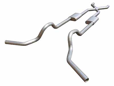Pypes SGT79T 2.5" Crossmember Back w/X-Pipe Exhaust System 67-74 GM Split Rear Dual Exit 2.5-inch / Pypes Exhaust SGT79T Crossmember-Back Exhaust
