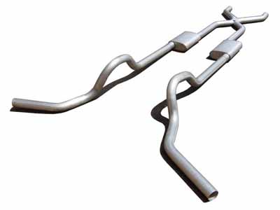 Pypes SGT79V 2.5" Crossmember Back w/X-Pipe Exhaust System 67-74 GM Split Rear Dual Exit 2.5-inch / Pypes Exhaust SGT79V Crossmember-Back Exhaust