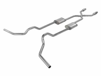 Pypes SGT980E 1975-1987 GM C15 Truck 2.5" Crossmember Back With X-Pipe Exhaust With Cats No Mufflers / Pypes Exhaust SGT980E Crossmember-Back Exhaust