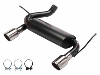 Pypes Performance Exhaust SJJ20S Jeep JK Dual Exit Axle-Back 07-18 Wrangler JK Polished Tips 4 inch / Pypes Performance Exhaust SJJ20S Axle-Back Exhaust