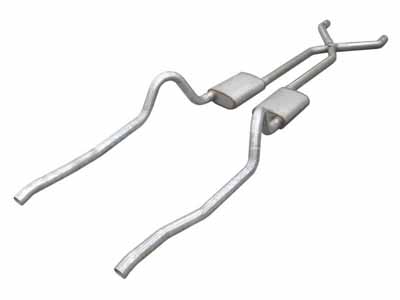Pypes SMA10V 2.5" Crossmember Back w/X-Pipe Exhaust 67-73 Mopar A-Body Split Rear Dual Exit 2.5-inch / Pypes Exhaust SMA10V Crossmember-Back Exhaust