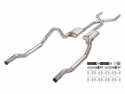 Pypes SMB13 1966-1974 Mopar B-Body 3 Inch 2.5" Crossmember Back Exhaust With X-Pipe With No Mufflers / Pypes Exhaust SMB13 Crossmember-Back Exhaust