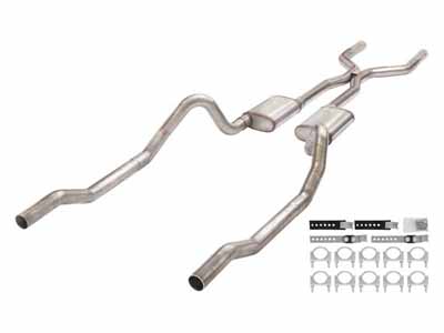 Pypes SMB43R 1966-1974 Mopar B-Body 3" Crossmember Back Exhaust With H-Pipe With Race Pro Mufflers / Pypes Exhaust SMB43R Crossmember-Back Exhaust