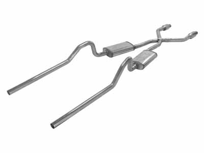 Pypes SMB910S33E 2.5" Crossmember Back w/X-Pipe Exhaust System Split Rear Dual Exit 2.5-inch / Pypes Exhaust SMB910S33E Crossmember-Back Exhaust