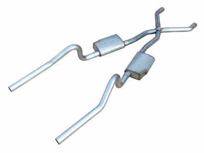 Pypes SME11S 2.5" Crossmember Back w/X-Pipe Exhaust System 70-74 Mopar E-Body / Pypes Exhaust SME11S Crossmember-Back Exhaust