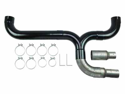 Pypes STD005B Diesel Dual Stack Kit 5 in Dual Exit Black Finish Hardware Incl 409 Stainless Steel / Pypes Exhaust STD005B Exhaust Stack Pipe