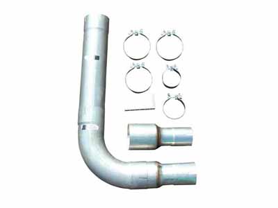 Pypes STD006 Diesel Single Stack Kit 5 in Single Exit Natural Finish Hardware Incl / Pypes Exhaust STD006 Exhaust Stack Pipe