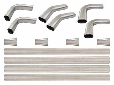 Pypes SVV43 3 Inch Oval Exhaust Builders Kit 304 Stainless Steel Low-Profile Ground Clearance / Pypes Performance Exhaust SVV43 Exhaust Tubing