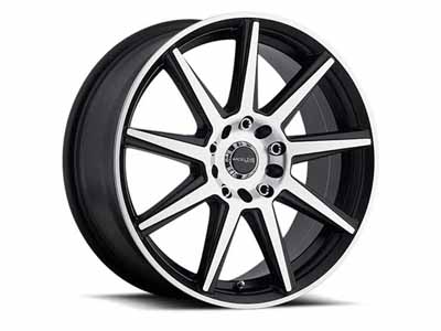 Raceline 144M-87589+42 18x7.5 Storm 144M Machined Spoke/Lip Black 42 OS 5x100/5x114.3 BP 72.62 / Raceline Wheels 144M-87589+42 18-Inch Wheel