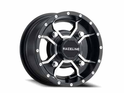Raceline Wheels A7727056-43 12x7 Mamba UTV A77 Machined Spokes Satin Black 5 Offset 4x156 BP / Raceline Wheels A7727056-43 12-Inch Wheel