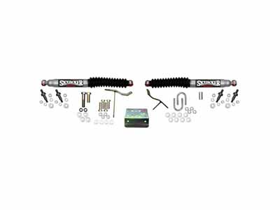 Skyjacker 9239 Steering Stabilizer Dual Kit Silver w/Black Boots 2009-2012 Ram 2500/3500 / Skyjacker 9239 Steering Stabilizer Kit