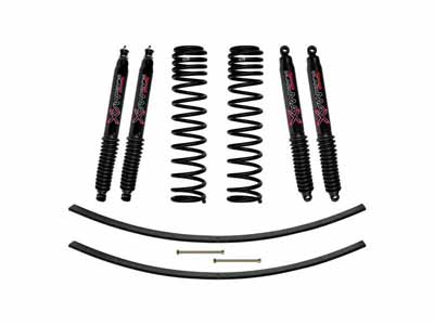 Skyjacker JC305BPBLT 3" Dual Rate Long Travel Lift Kit with Black Max Shocks for 86-92 Comanche MJ / Skyjacker JC305BPBLT Lift Kit