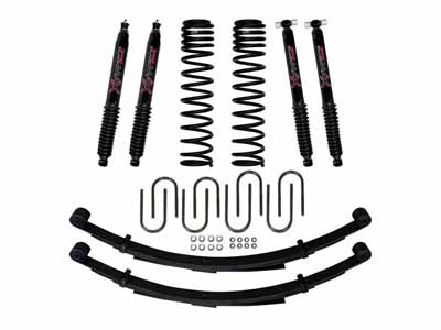 Skyjacker JC3158KSBLT 3" Lift Kit with Black Max Shocks for 84-01 Cherokee XJ Black Max Shocks / Skyjacker JC3158KSBLT Lift Kit