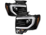 Spyder 5077646 LED Light Bar DRL Projector Headlights 2009-2014 Ford F-150 W/OEM Xenon / Spyder 5077646 Projector LED Headlights