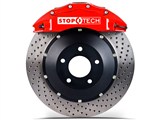 StopTech 83.193.6700.72 2010-2013 Camaro SS Front Big Brake Kit 6-Piston X-Drilled 355mm Rotors Red / StopTech 83.193.6700.72