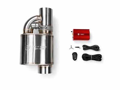 Valvetronic OFF.UVM.127MM.X1 Off Road Universal Muffler Kit Single Inlet/Outlet 127MM 5-Inch / Valvetronic OFF.UVM.127MM.X1 Muffler