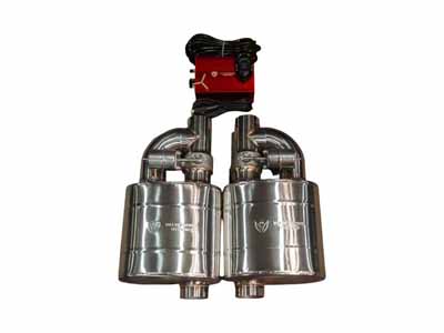 Valvetronic OFF.UVM.63MM.X2 Off Road Universal Dual Muffler Kit Single Inlet/Outlet 63MM 2.5-Inch / Valvetronic OFF.UVM.63MM.X2 Muffler