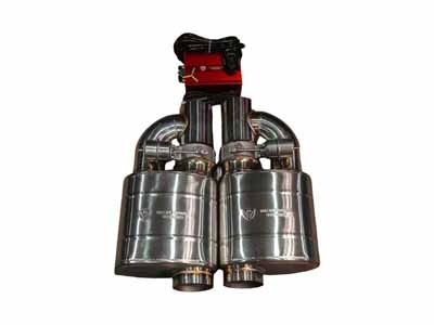 Valvetronic OFF.UVM.89MM.X2 Off Road Universal Dual Muffler Kit Single Inlet/Outlet 89MM 3.5-Inch / Valvetronic OFF.UVM.89MM.X2 Muffler